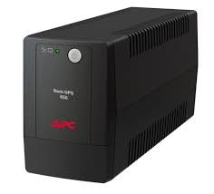 APC power backup uninterruptible power supply providing surge protection and reliable battery backup for electronics.