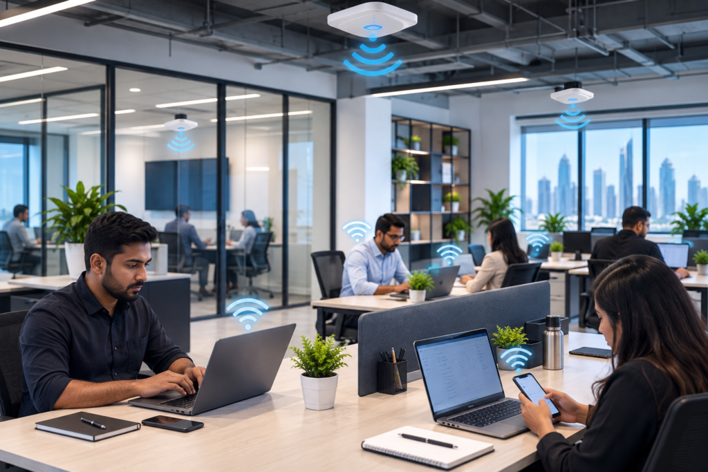  wireless networking for businesses in a modern office